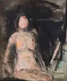 Albert Adams, Seated Nude, oil on canvas