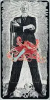 Christiaan Diedericks, The Devil's Playground, original linocut matrix and colour screenprint