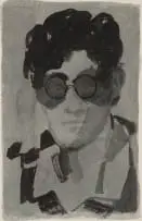 Michael Taylor, Man with Spectacles, ink wash on paper