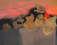 Renee le Roux, Heat Wave, acrylic and collage on canvas