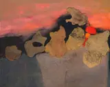Renee le Roux, Heat Wave, acrylic and collage on canvas