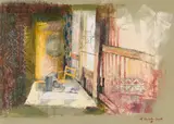 Mari Vermeulen-Breedt, Interior with Desk and Chair