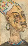 Solomon Siko, Black is Beautiful, mixed media on paper