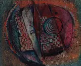 Dirk Meerkotter, Abstract in Red and Green, oil on canvas