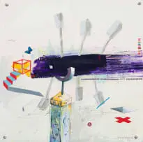 Zolile Phetshane, Abstract, mixed media on canvas