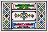 Esther Mahlangu, Untitled, colour screenprint on Somerset Velvet 330gsm paper with varnish