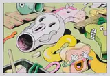 Wim Legrand, Composition with Cartoons, colour screenprint on paper