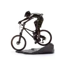Llewellyn Davies, Dropoff, bronze with a green and brown patina
