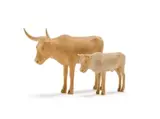 Julius Mfethe, Cow and Calf, two, carved wood