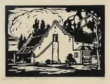 Jacobus Hendrik Pierneef, Zandfontein, K.P. (Nilant 21), linocut on paper