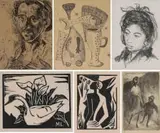Twenty Prints 1951-1953, six by Michaelis School of Fine Art, various print media on paper, sold May 2025