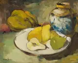 Alexander Rose-Innes, Still Life with Fruit and Vase, oil on canvas