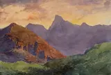 William Timlin, Mont Aux Sources, watercolour on paper