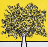 Richard Scott, My Yellow De Stijl Tree, acrylic on canvas