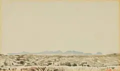 Adolph Jentsch, South West African Landscape, watercolour on paper laid down on board