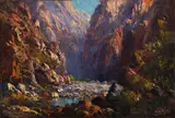 Tinus de Jongh, Gorge, oil on canvas