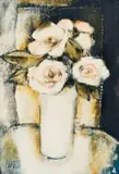 Michael Heyns, Roses, oil on canvas laid down on board