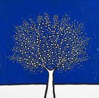 Richard Scott, My Blue Tree, acrylic on canvas