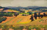 Piet van Heerden, Landskap (Landscape), oil on canvas laid down on board