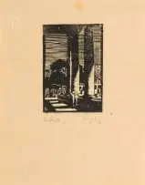 Clément Sénèque, La Poste (The Post Office), linocut on paper