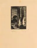 Clément Sénèque, La Poste (The Post Office), linocut on paper