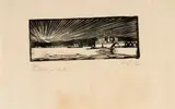 Clément Sénèque, Au Soleil Couchant (The Setting Sun), woodcut on paper