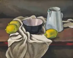 David Botha, Still Life with Lemons, Bowl and a Jug, oil on canvas