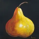 Velaphi (George) Mzimba, Yellow Pear, oil on canvas