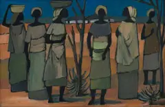 Jan Dingemans, Congolese Women, oil on board