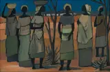 Jan Dingemans, Congolese Women, oil on board
