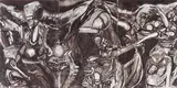 Nhlanhla Xaba, South Africa Bound Beneath a Dangeon (sic) of Hope, etching and aquatint on paper