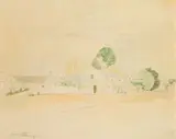 Tulbagh Landscape Study by Jacobus Hendrik Pierneef, watercolour and pencil on paper, sold Apr 2025