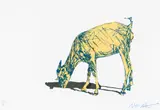 Nelson Makamo, Goat, colour screenprint on paper