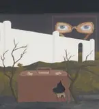 Fred Page, The Observer, oil on paper