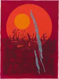 Fred Schimmel, Abstract Sunset, colour screenprint on paper