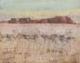 Gordon Vorster, Impression Received during Landing Areoplane (sic), oil on canvas laid down on board