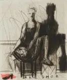 Deborah Bell, Red Shoe, etching and chine collé on paper
