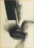 Cave Canon by Nils Burwitz, pencil on paper, offered Apr 2025