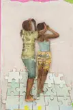 Thonton Kabeya, Let Dance, mixed media on canvas