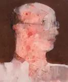 Meyer Uranovsky, Abstract Figure in Glasses, oil on canvas