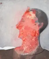 Meyer Uranovsky, Abstract Side Profile, oil on canvas