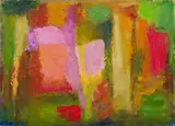 Abstract with Pink by Lettie Gardiner, oil on canvas, offered Apr 2025