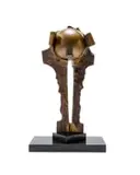 Mike (Michael) Edwards, Untitled (Abstract with Sphere), bronze with a brown patina, on a granite base