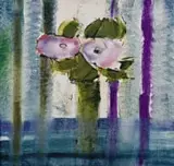 Michael Heyns, Pink Flowers in a Vase