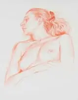 Sleeping Nude by John Meyer, pastel on paper, offered Apr 2025