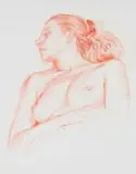John Meyer, Sleeping Nude, pastel on paper