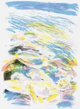 Andrew Verster, Stop Looking for the Sea, colour screenprint on paper