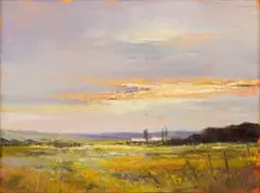 Ignatius Marx, Sunset Landscape, oil on canvas
