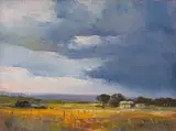 Ignatius Marx, Landscape with Farmhouse and Storm Clouds