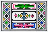 Esther Mahlangu, Untitled, colour screenprint on Somerset Velvet 330gsm paper with varnish